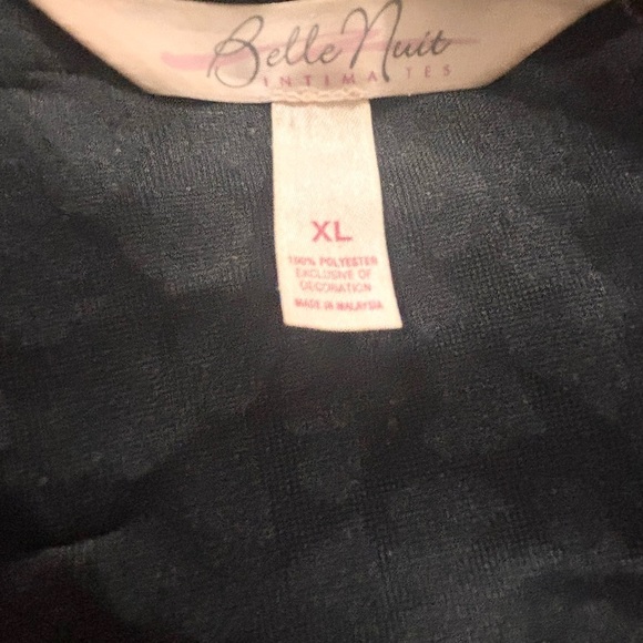 Sheer Flowy Black Robe size XL Bell Sleeves Vintage Feminine Sexy Romantic Chic - Picture 6 of 8